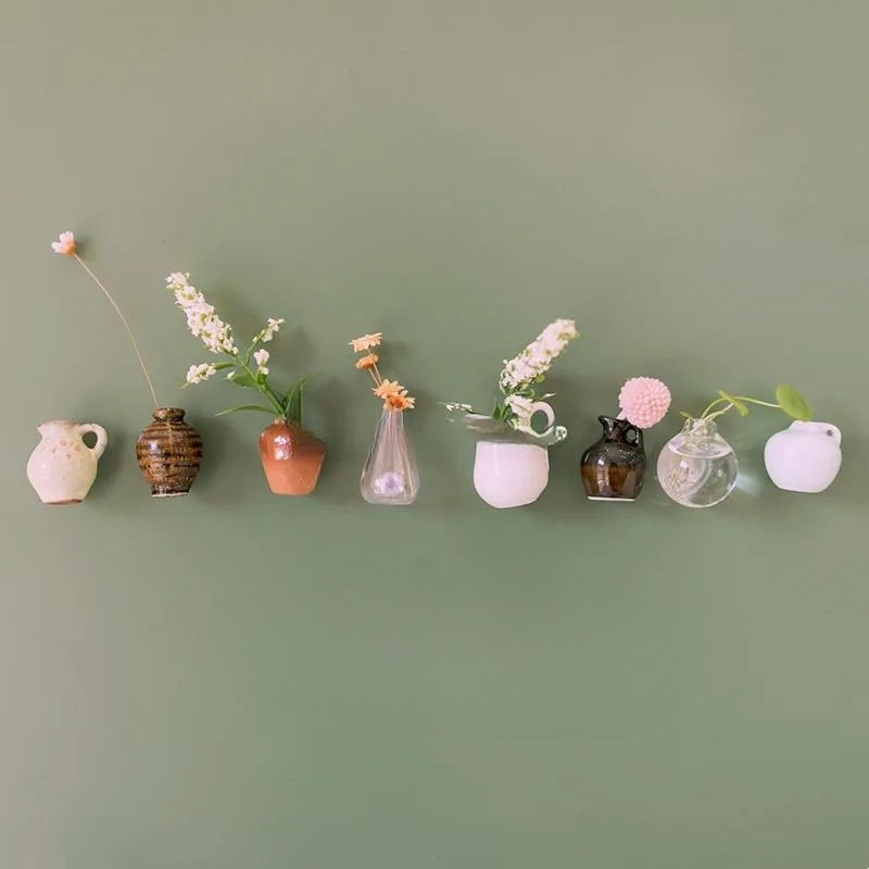 Art Craft Magnet - แจกันแก้วมินิสุดน่ารัก ตกแต่งบ้าน ติดตู้เย็น ของตกแต่งบ้าน งานฝีมือ DIY
