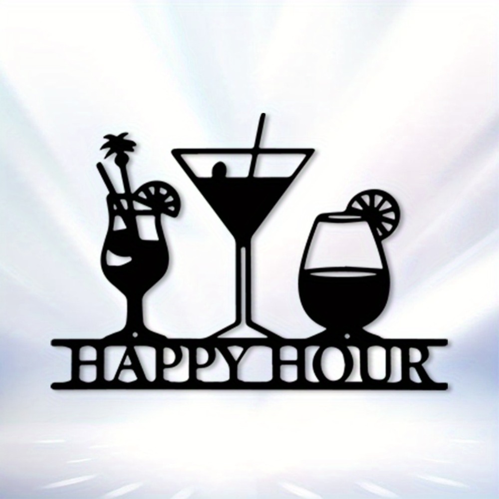Art Craft Bar - CIFBUY ป้ายโลหะตกแต่งผนังลายค็อกเทลมาร์ตินี่สไตล์วินเทจ งานฝีมือเหล็ก สำหรับตกแต่งภายในและภายนอกบ้าน บาร์