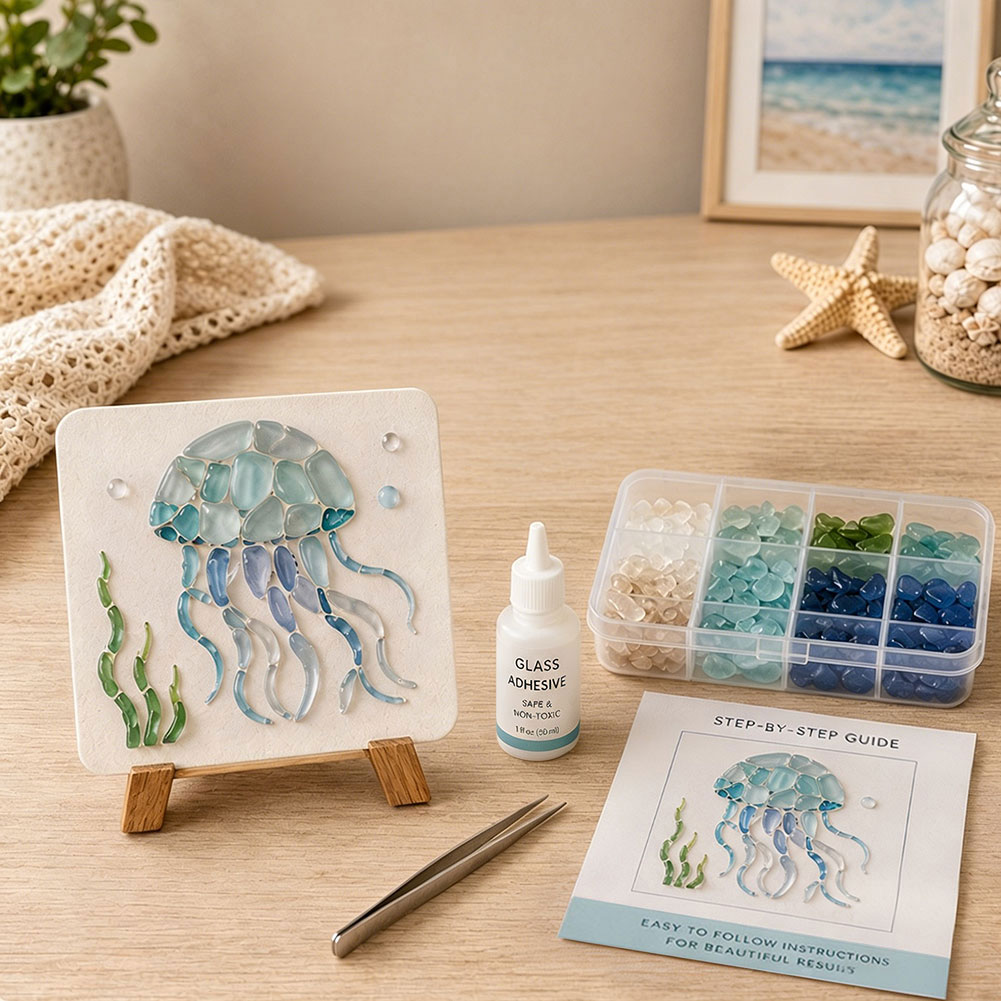 DIY Sea Glass Art Kit Sea Glas - Art Craft Gifts For Adults บทวิจารณ์และราคา