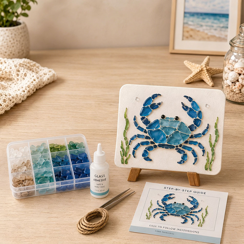 DIY Sea Glass Art Kit Sea Glas - Art Craft Gifts For Adults บทวิจารณ์และราคา
