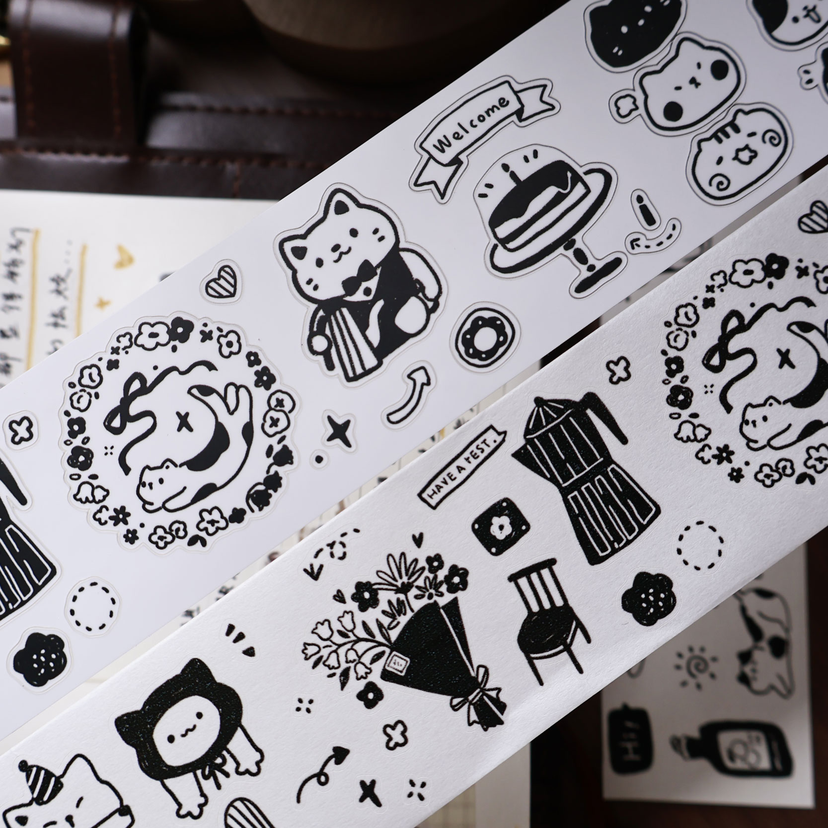 YiEr Studio Vintage Daily Cat' - Washi Tape Rolls บทวิจารณ์และราคา