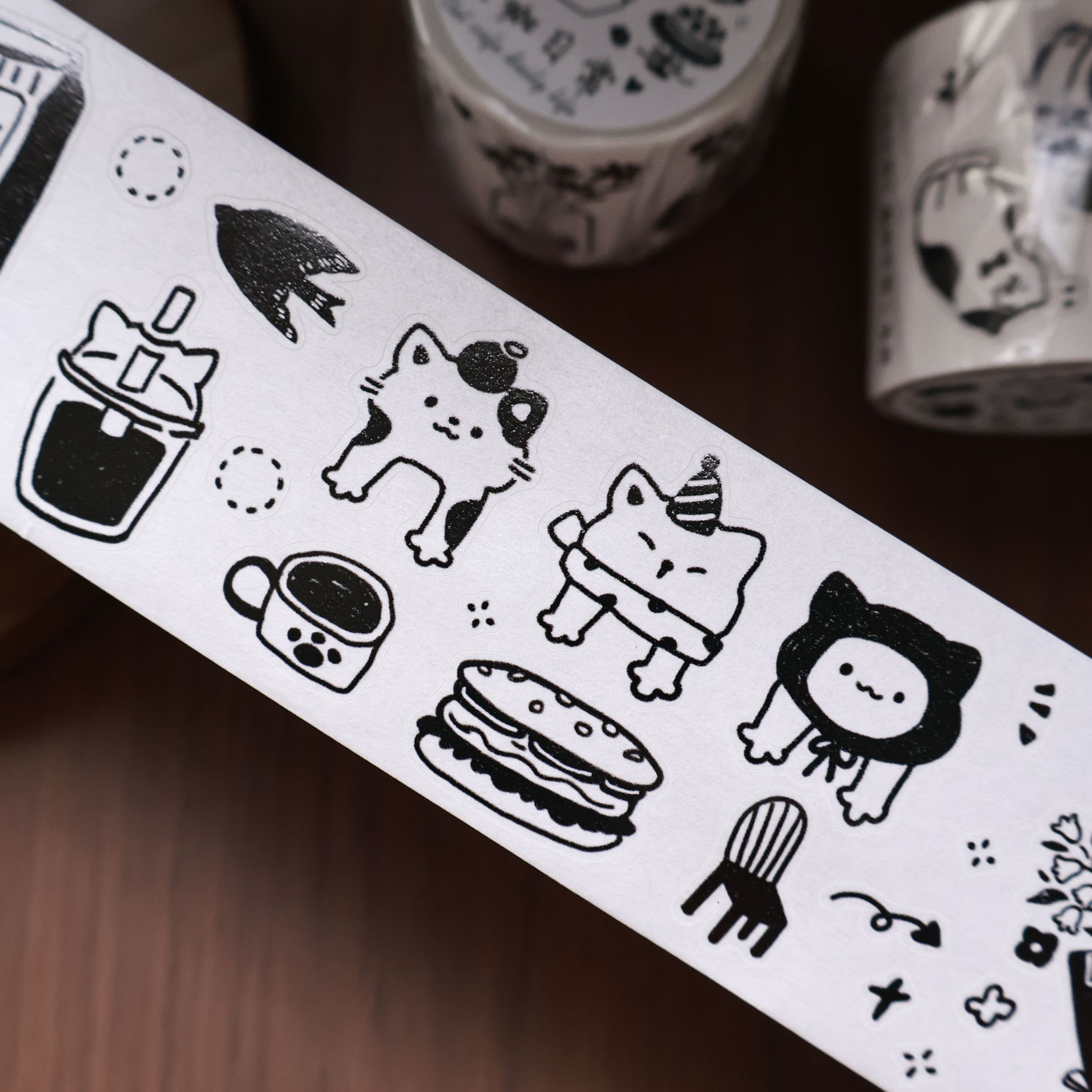 YiEr Studio Vintage Daily Cat' - Washi Tape Rolls บทวิจารณ์และราคา