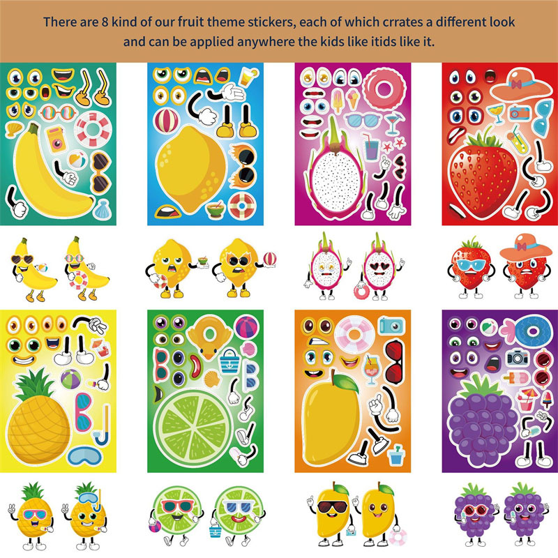 6-24 แผ่นของคุณเองสติกเกอร์ผลไ - Art Craft 6 Year Old บทวิจารณ์และราคา