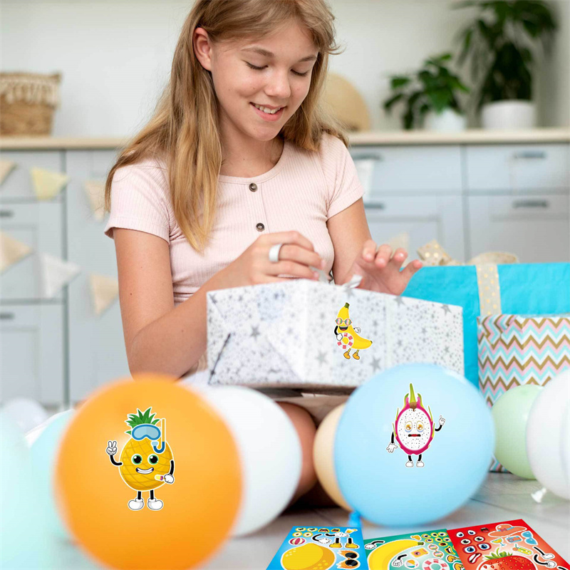 6-24 แผ่นของคุณเองสติกเกอร์ผลไ - Art Craft 6 Year Old บทวิจารณ์และราคา