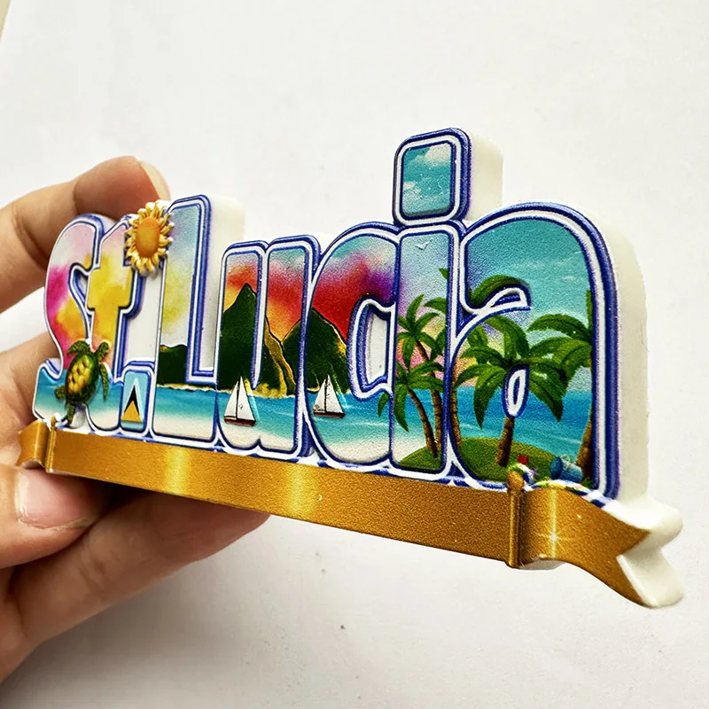 St. Lucia West Indies, Beach 3 - Art Craft Magnet บทวิจารณ์และราคา