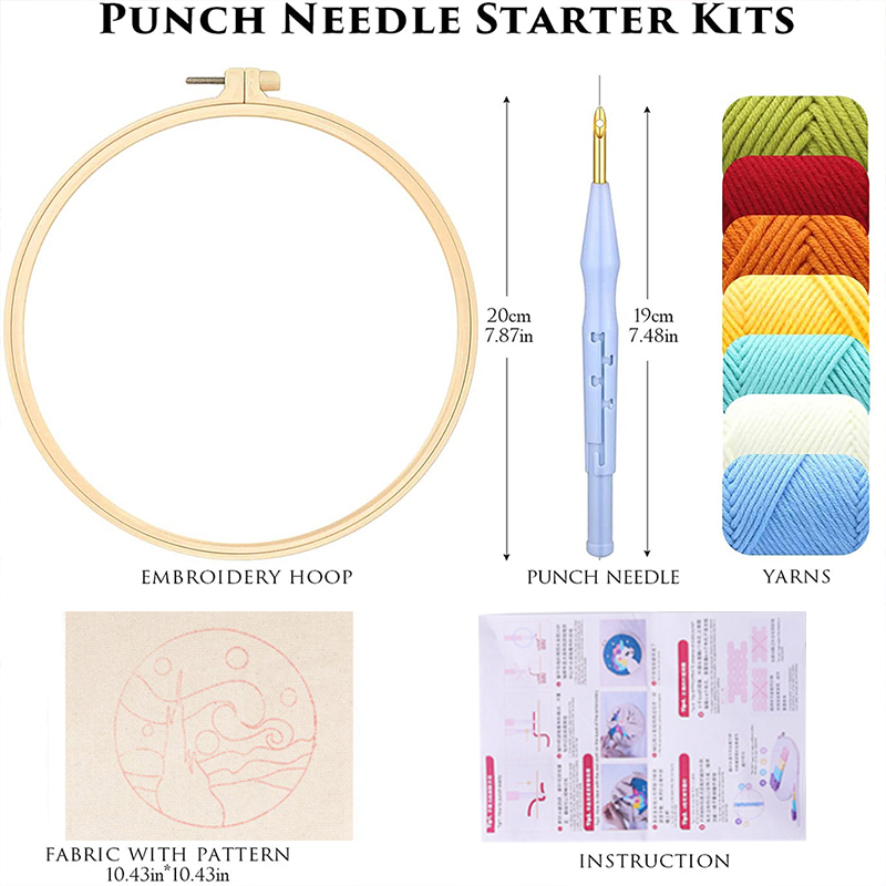ชุดปักผ้าแบบ Punch Needle สำหร - Art Craft Yarn บทวิจารณ์และราคา
