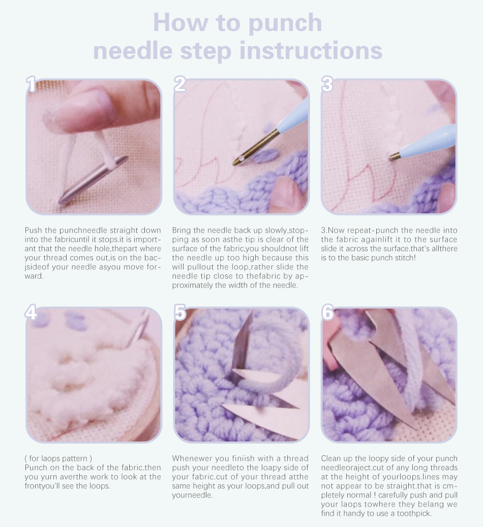 ชุดปักผ้าแบบ Punch Needle สำหร - Art Craft Yarn บทวิจารณ์และราคา