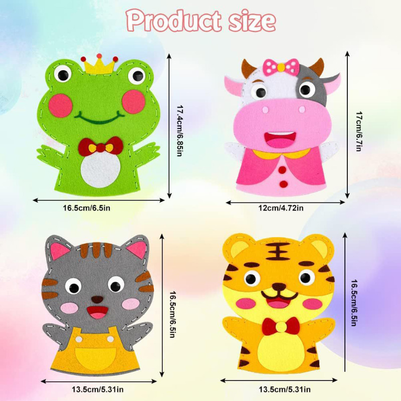 น่ารักการ์ตูนสัตว์หุ่นมือเด็ก  - Art Craft 6 Year Old บทวิจารณ์และราคา