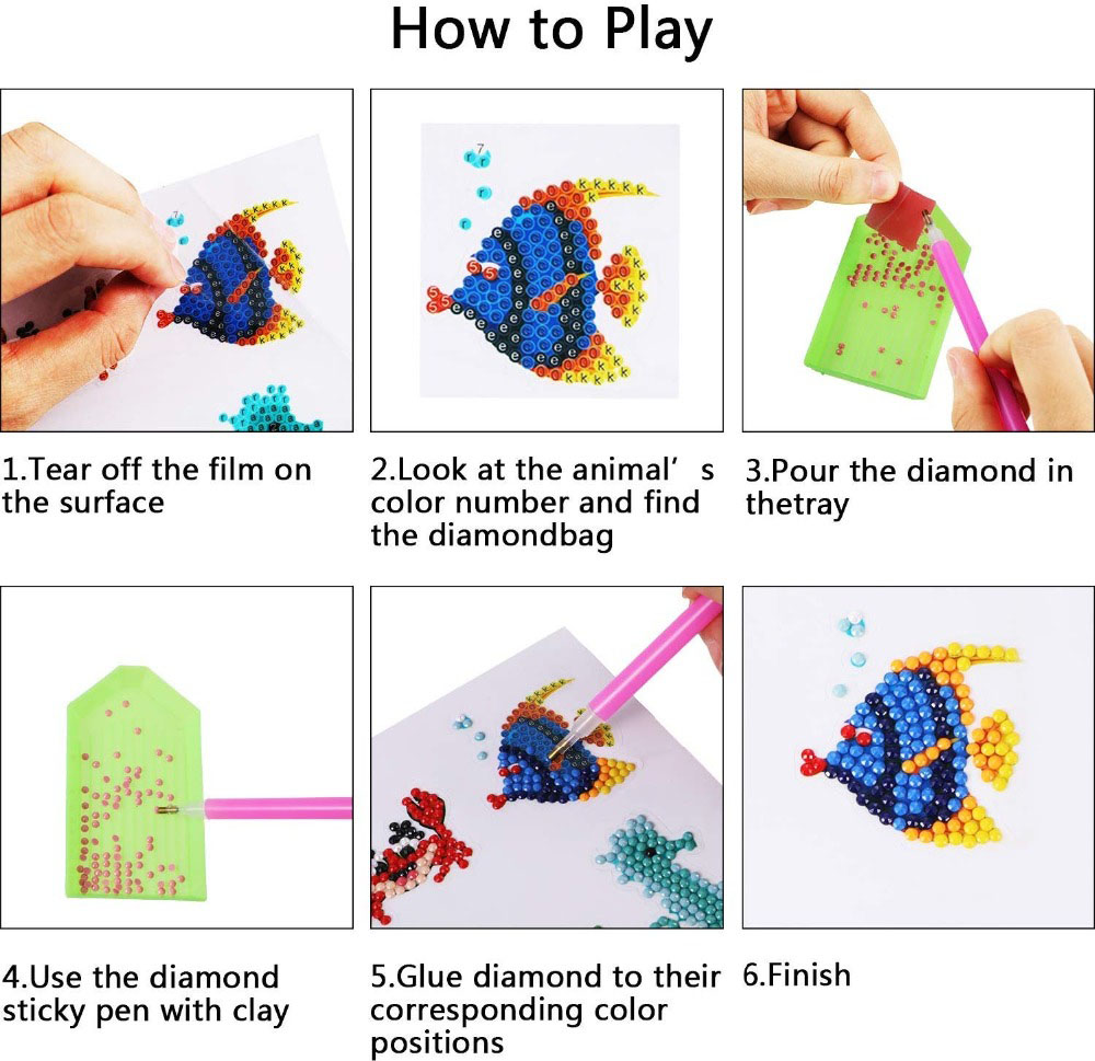 ชุดสติกเกอร์ภาพวาดเพชรแบบง่ายส - Art Craft 6 Year Old บทวิจารณ์และราคา