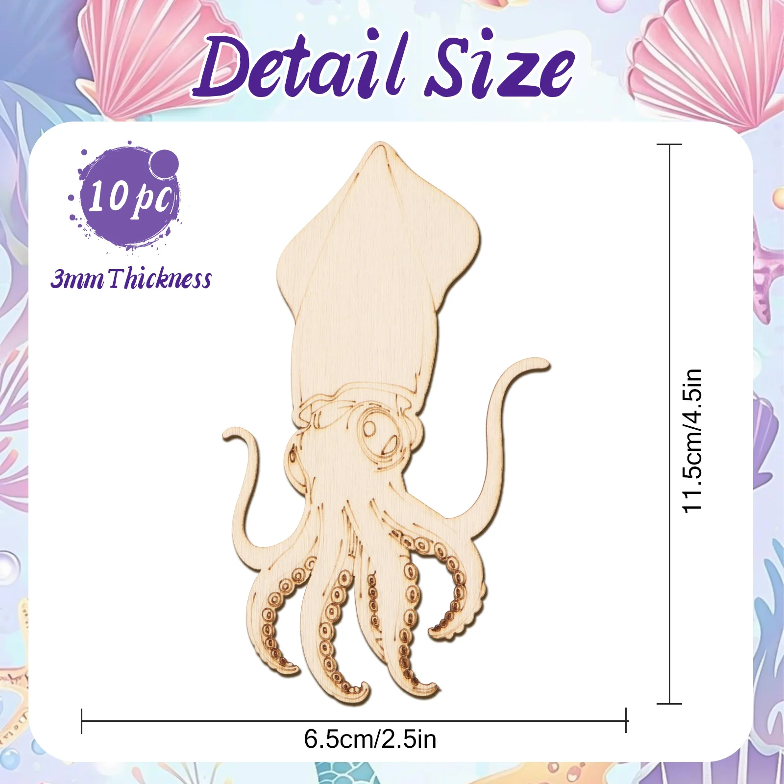 ชุดงานฝีมือไม้รูปปลาหมึกยักษ์  - Art Crafts บทวิจารณ์และราคา