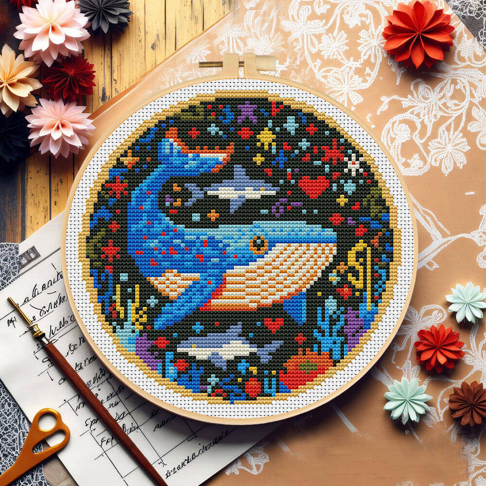 DIY ปักครอสติปลาวาฬเย็บปักถักร - Art Craft And Cloth บทวิจารณ์และราคา