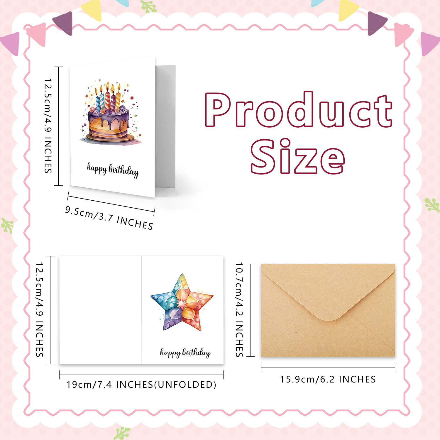 การ์ดอวยพรวันเกิดสีน้ําแฮนด์เม - Art Craft Movement บทวิจารณ์และราคา