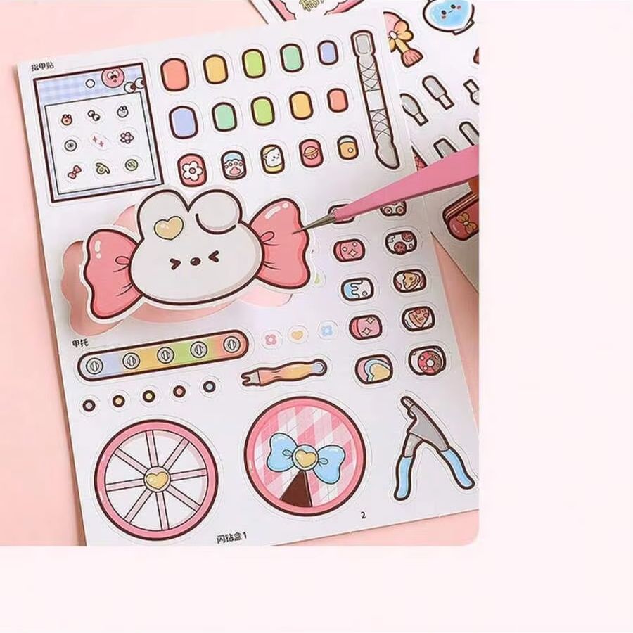 หนังสือสติกเกอร์ทำเล็บ DIY สีช - Art Craft 6 Year Old บทวิจารณ์และราคา