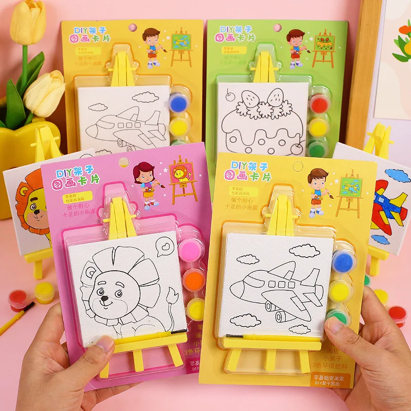 10 แพ็คการ์ตูน DIY ภาพวาดสีน้ํ - Art Craft Movement บทวิจารณ์และราคา