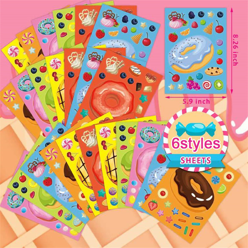 สติกเกอร์โดนัททำหน้าตัวละครสำห - Art Craft 6 Year Old บทวิจารณ์และราคา