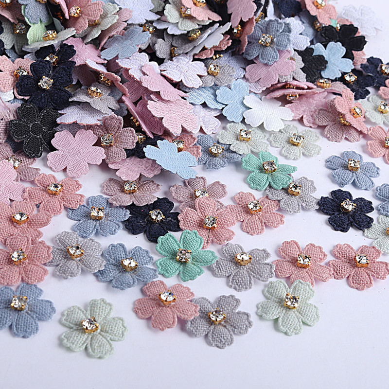 100Pcs 22Mm ผ้าดอกไม้ริบบิ้นดอ - Art Craft Hat บทวิจารณ์และราคา