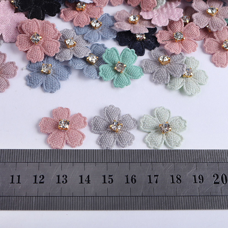 100Pcs 22Mm ผ้าดอกไม้ริบบิ้นดอ - Art Craft Hat บทวิจารณ์และราคา
